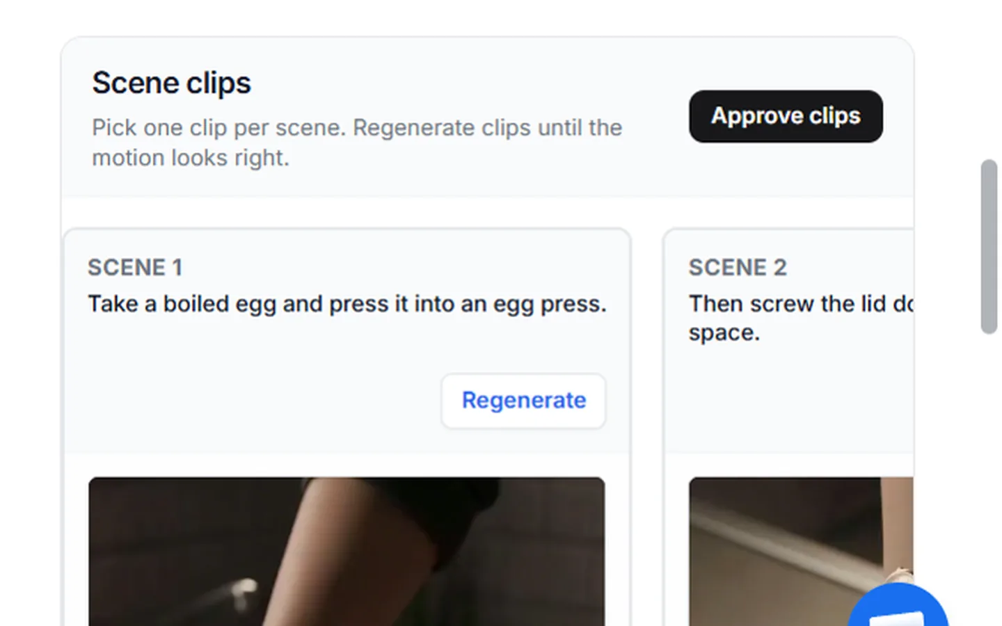 Reviewing scene images