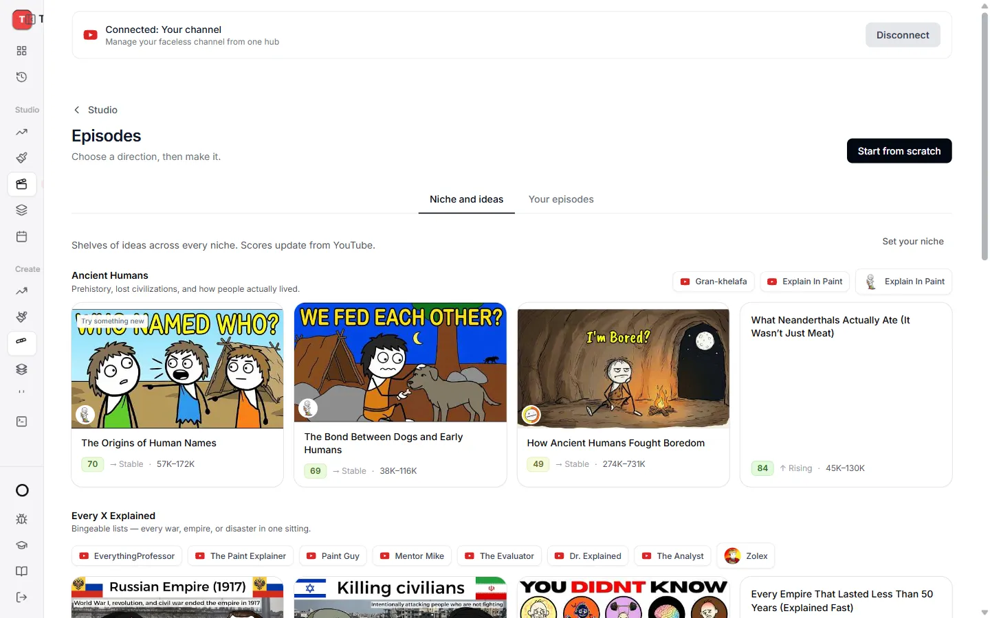 Start a long video episode
